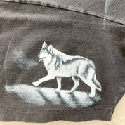 F- Vintage '94 Wolves & Moon All Over Print Single Stitch Hanes Beefy Tee