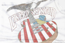 Load image into Gallery viewer, Haus Of Mojo Vintage Reworked Lynyrd Skynyrd Eagle And Guitar One Shoulder Cropped Top
