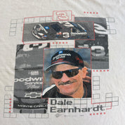 J- Vintage Nascar Dale Earnhardt Picture & Car Graphic Tee - L
