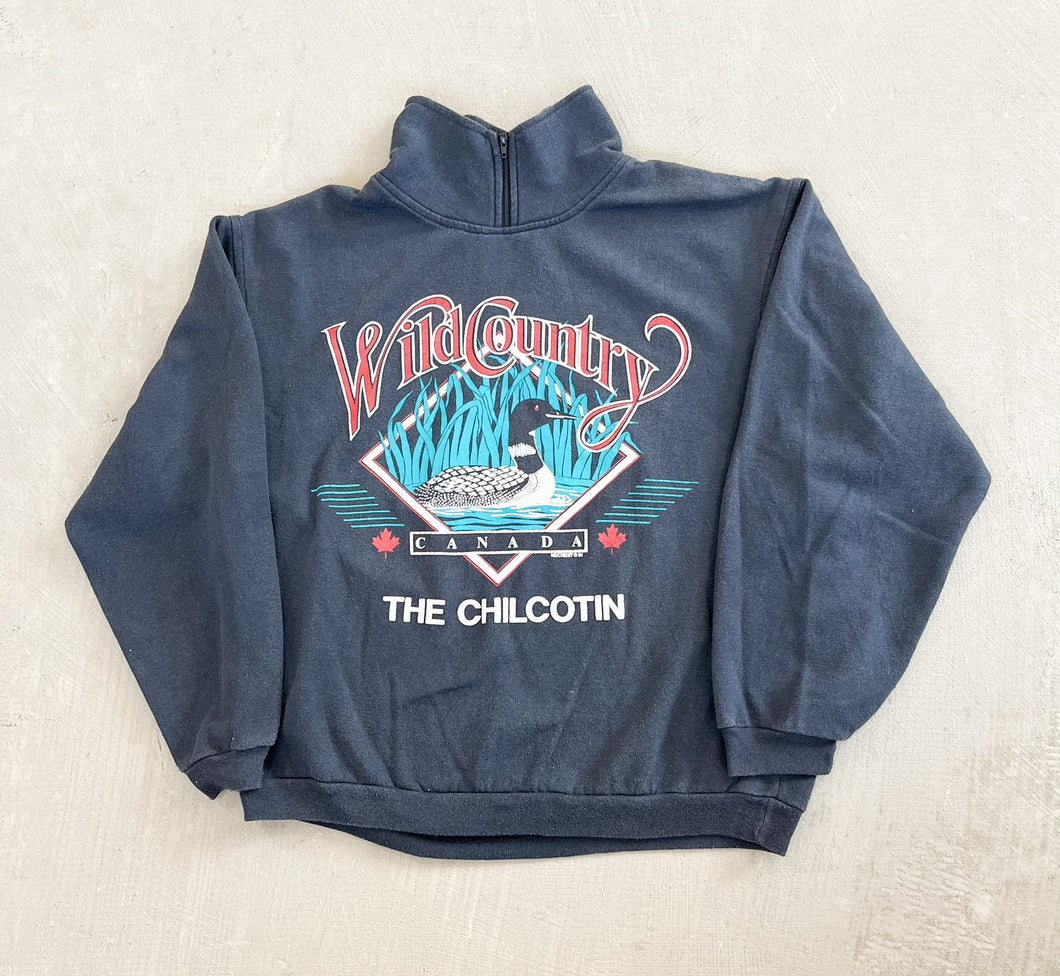 F- Vintage 91' Canada Wild Country The Chilcotin 1/4 Zip Up Crewneck