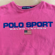 Vintage Kids Polo Sport RL American Flag & Text Graphic Crewneck - Kids XL (16)