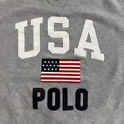 Vintage Youth Polo RL USA American Flag & Text Graphic Crewneck - Youth M