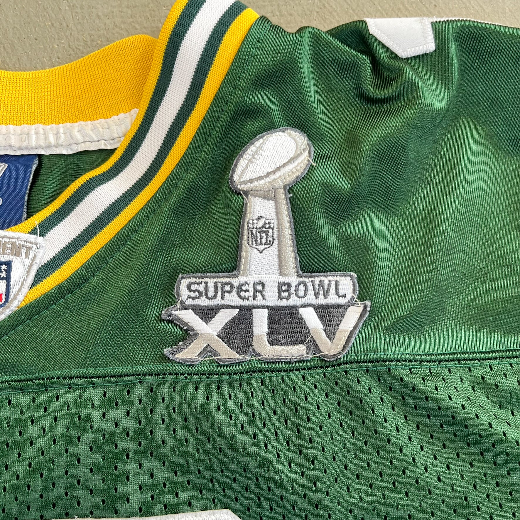 F- 2011 Green Bay Packers Aaron Rodgers Super Bowl 65 NFL Reebok Jersey