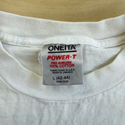 J- Vintage '91 Laguna Raceway Grand Prix Yamaha Motorcycle International Graphic Single Stitch Tee - L