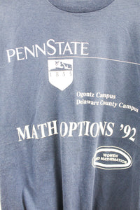 Vintage Single Stitch Penn State 92' Math & Options Screen Star Tee