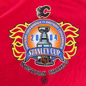 J- Vintage '04 Calgary Flames NHL Western Conference Champs Tee - XL