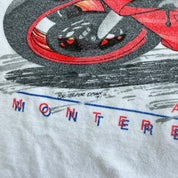 J- Vintage '91 Laguna Raceway Grand Prix Yamaha Motorcycle International Graphic Single Stitch Tee - L