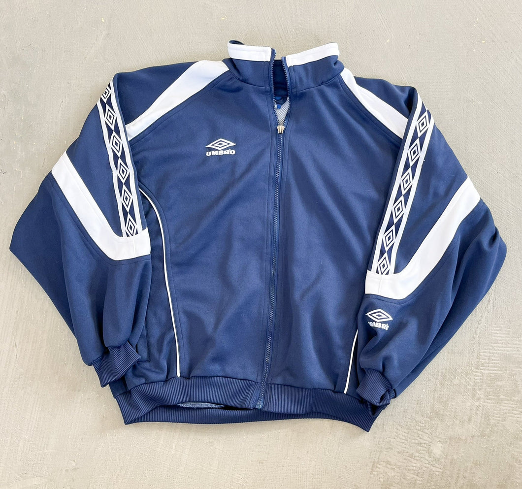 F- Vintage Umbro Embroidered Logo Zip Up Track Jacket