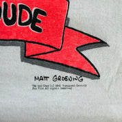 J- Vintage '90 The Simpsons Bart Radical Dude Graphic Single Stitch Tee - M