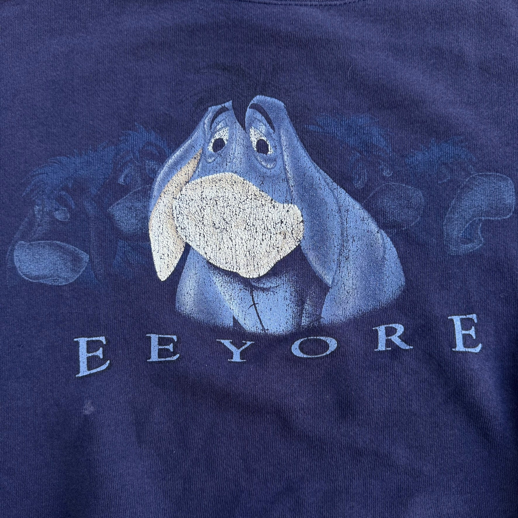 Vintage Disney Store Eeyore Text & Graphic Made In USA Crewneck - M