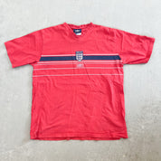 F- Vintage Umbro England Crest Embroidered V-neck Tee