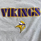 J- Vintage Minnesota Vikings NFL Majestic Embroidered Logo & Text Crewneck - XL