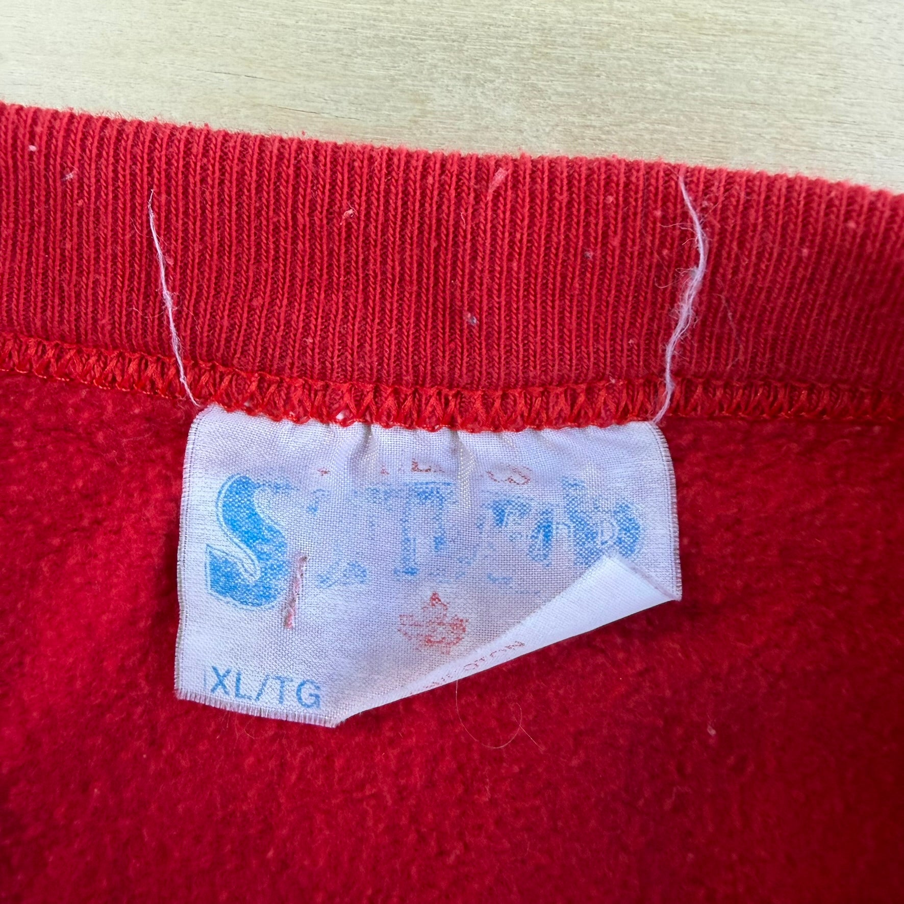 Vintage '93 Calgary Stampeders Doug Flutie CFL Text & Logo Made In Canada Crewneck - XL