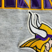 J- Vintage Minnesota Vikings NFL Majestic Embroidered Logo & Text Crewneck - XL