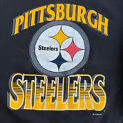 Vintage '93 Pittsburgh Steelers NFL Text & Logo Crewneck - L