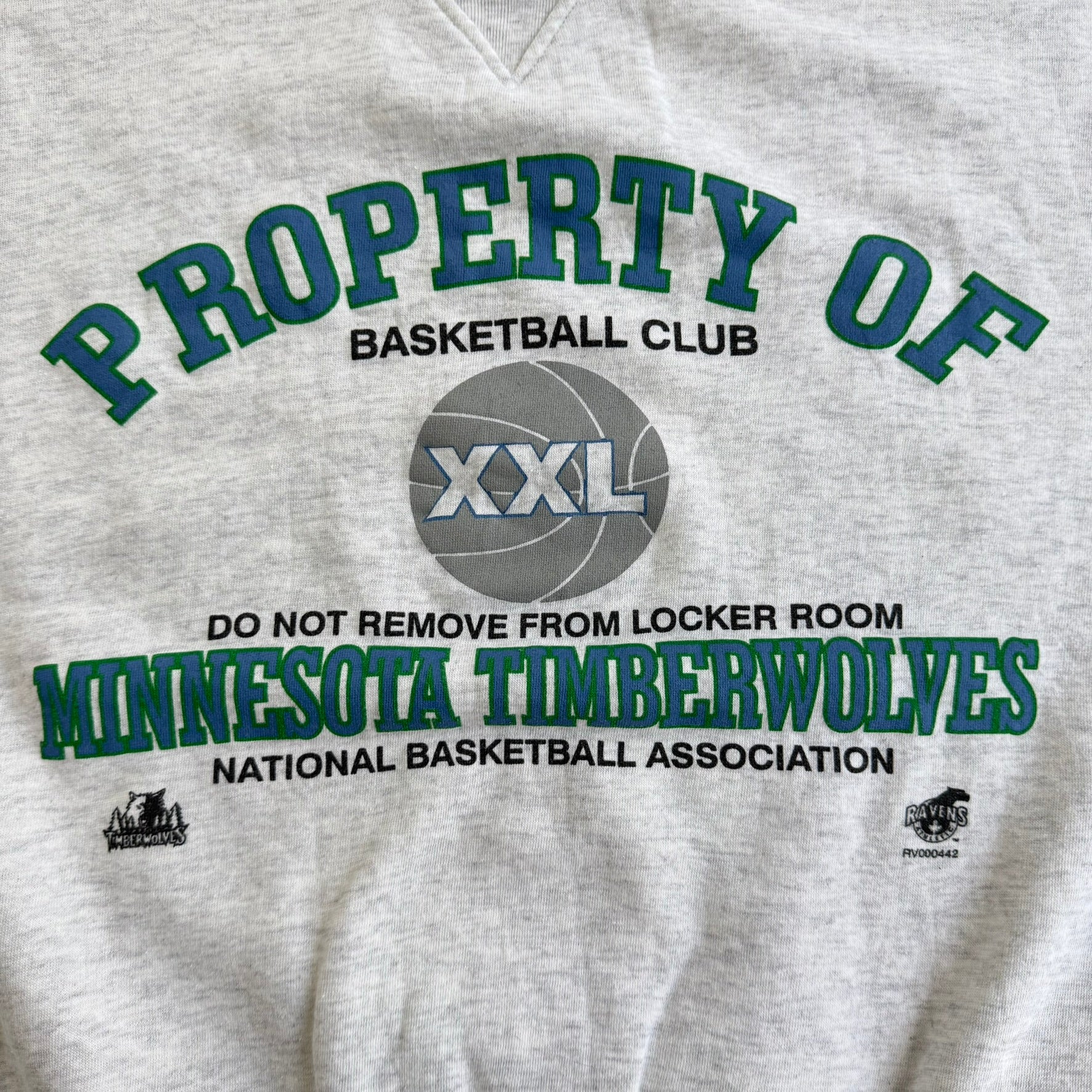 J- Vintage Minnesota Timberwolves NBA Locker Room Graphic Crewneck - XL