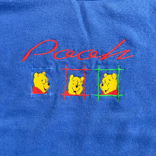 Load image into Gallery viewer, F- Vintage Disney Winnie The Pooh Text &amp; Embroidered Character Crewneck
