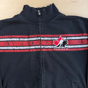 Vintage Hockey Canada Embroidered Logo Zip Up Sweatshirt Track Jacket - XL