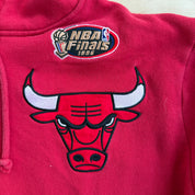 J- Vintage Chicago Bulls NBA Mitchell & Ness 96 Finals Embroidered Graphic Hoodie - L