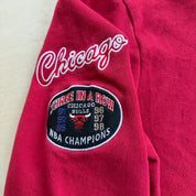 J- Vintage Chicago Bulls NBA Mitchell & Ness 96 Finals Embroidered Graphic Hoodie - L