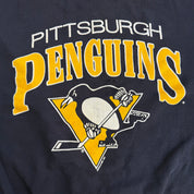 Vintage '91 Pittsburgh Penguins NHL Text & Logo Made In USA Crewneck - XL