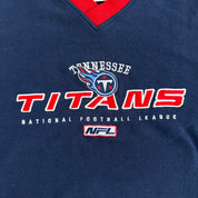 Vintage Tennessee Titans NFL Lee Embroidered Text & Logo Crewneck - L