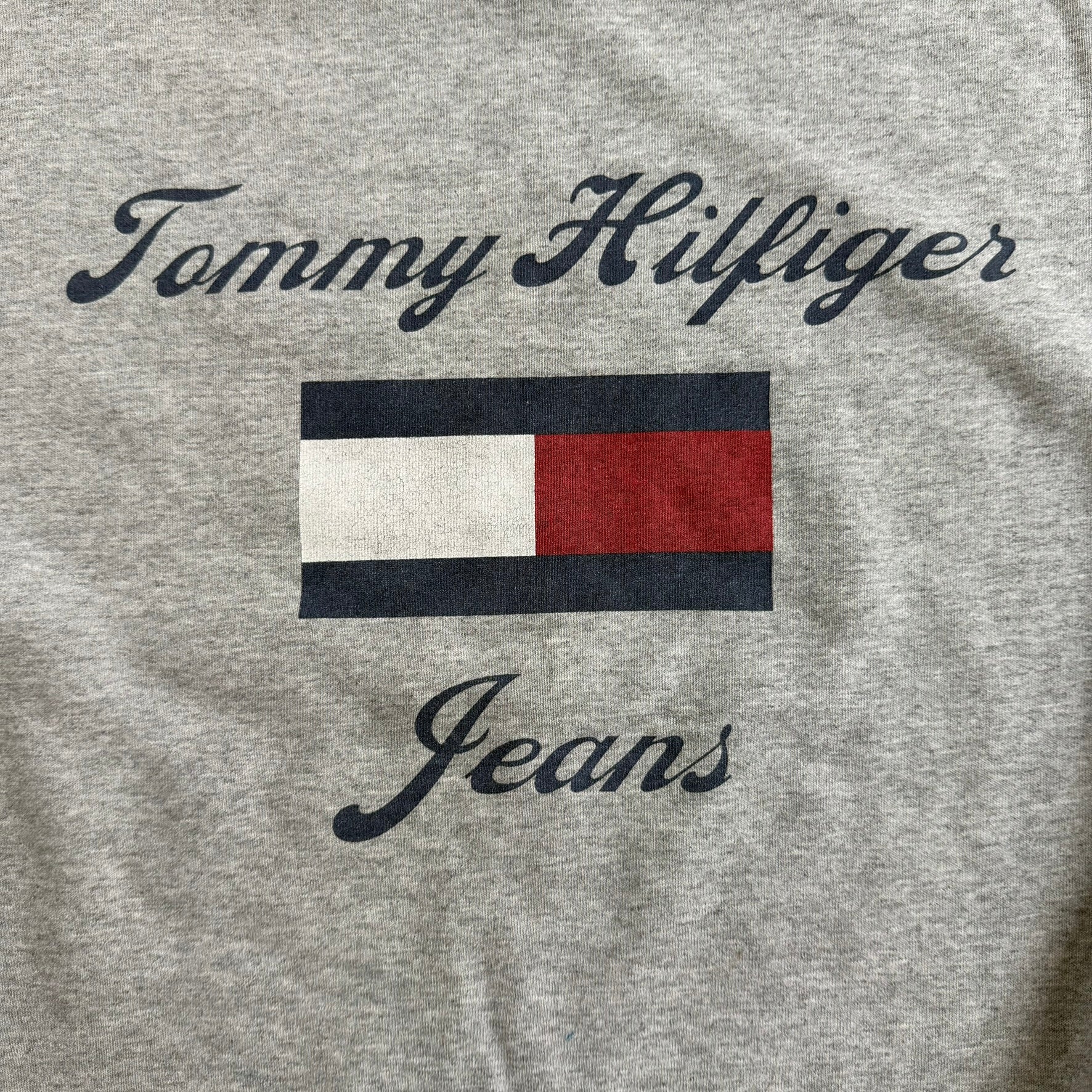 J- Vintage Tommy Hilfiger Denim Graphic Made In USA Crewneck - L