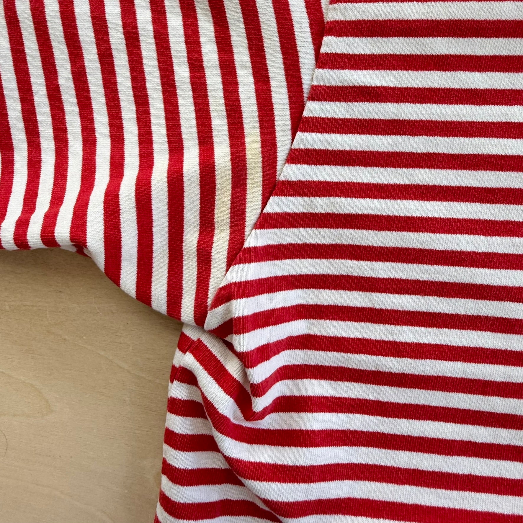 J- Vintage Coca Cola Bottling Company Text Striped Tee - L