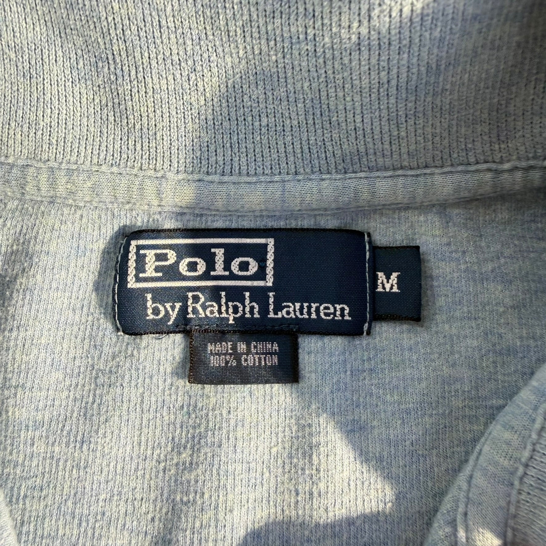 Vintage 90s Polo RL Embroidered Logo Quarter Zip Crewneck - M
