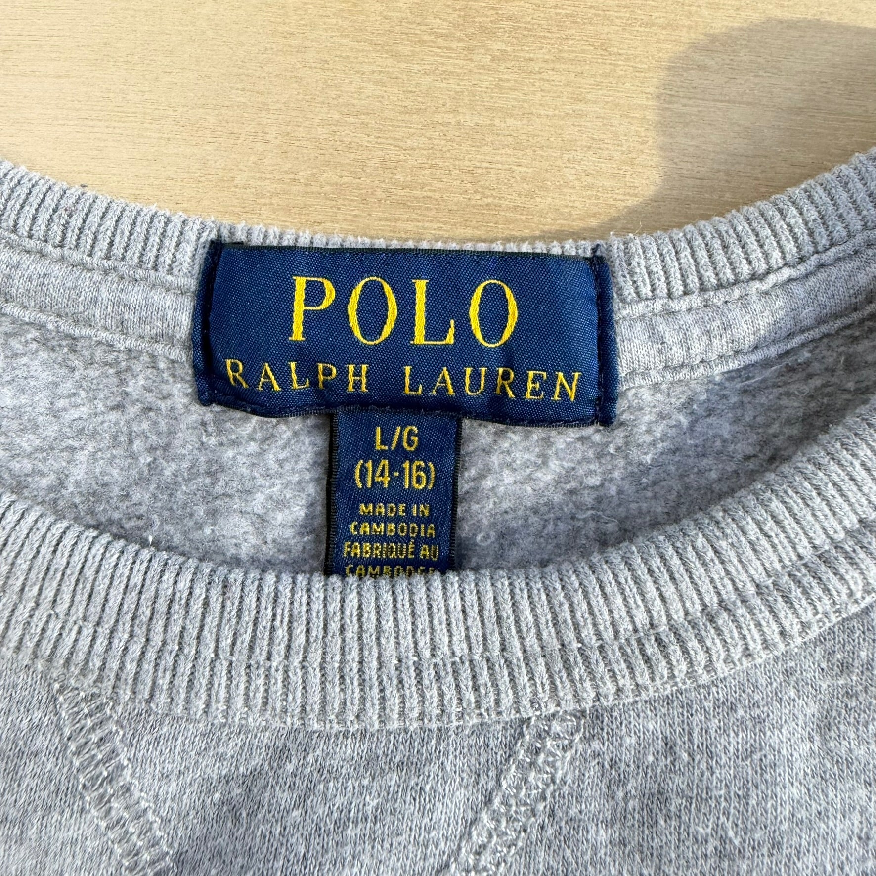 Vintage Youth Polo RL Soccer Bear Graphic Crewneck - Youth L (14-16)