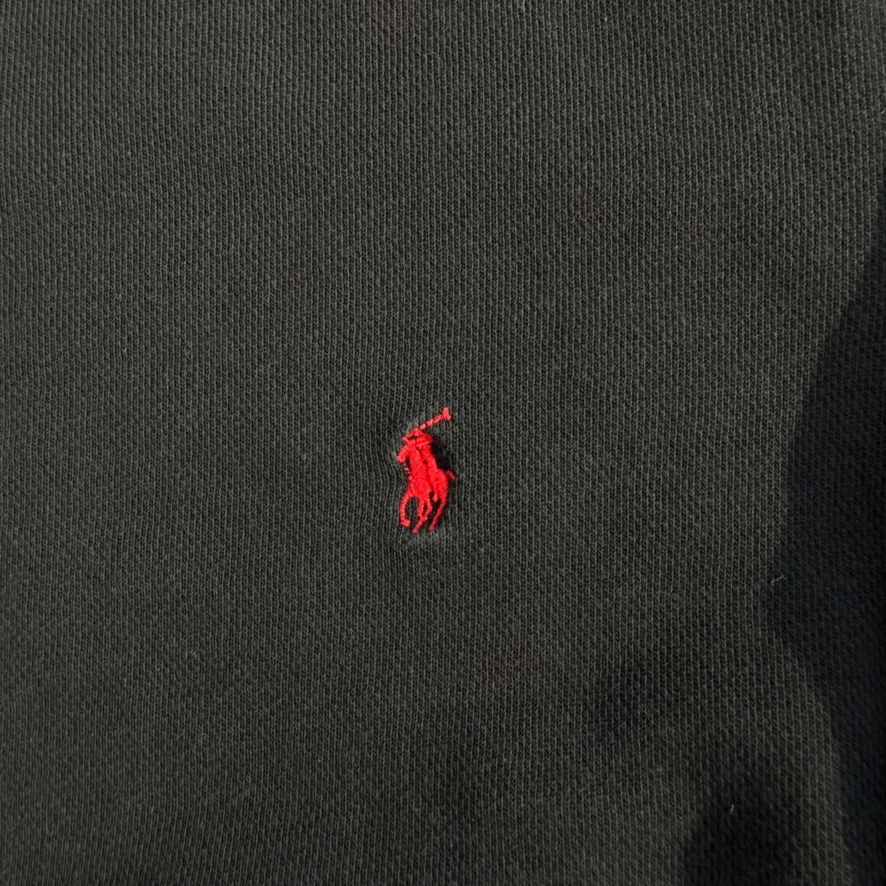 Vintage 90s Polo RL Embroidered Logo Black Crewneck - M