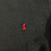 Vintage 90s Polo RL Embroidered Logo Black Crewneck - M