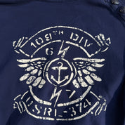 Vintage Polo RL 109th Division Nautical Side Neck Button Crewneck - XS