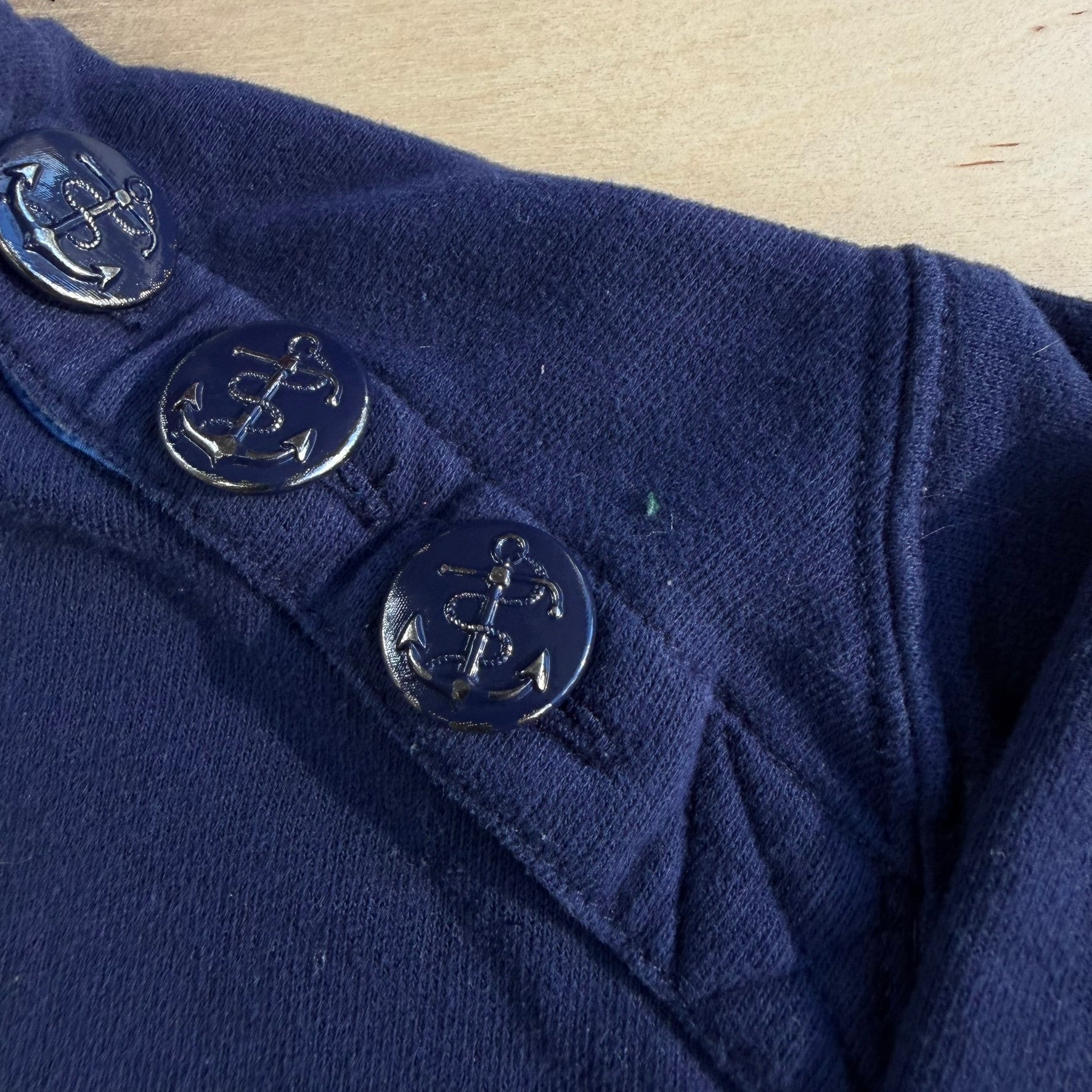 Vintage Polo RL 109th Division Nautical Side Neck Button Crewneck - XS