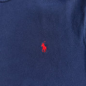 Vintage Polo RL Navy Embroidered Logo Quarter Zip Crewneck - 2XL