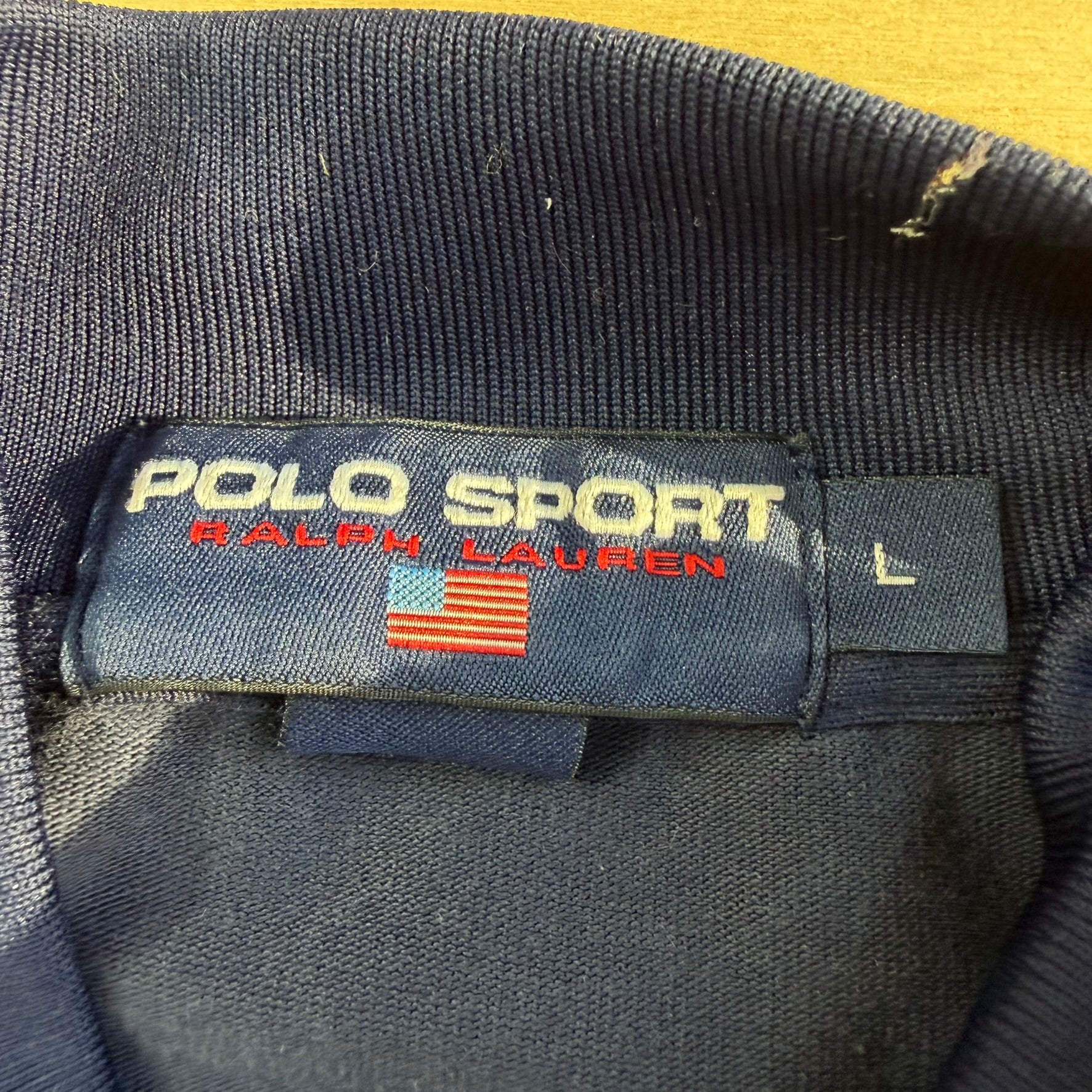 Vintage 90s Polo Sports RL Snap Front Track Jacket - L