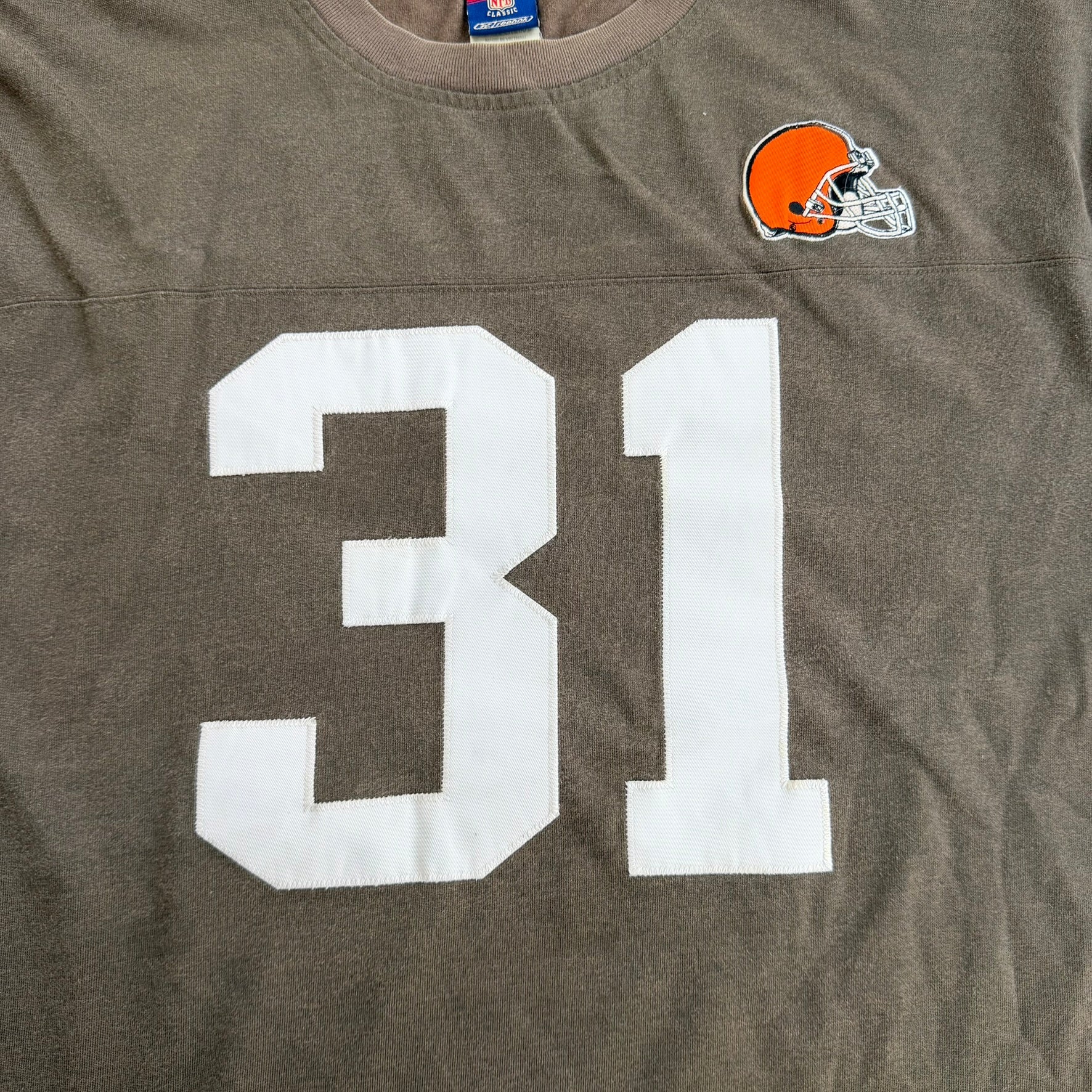 J- Vintage Cleveland Browns William Green NFL Reebok Jersey Style Long Sleeve Tee - 2Xl