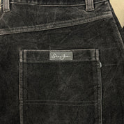Vintage Sean John Velour Black Carpenter Pants - 2XL (Measures 36x30)
