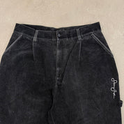 Vintage Sean John Velour Black Carpenter Pants - 2XL (Measures 36x30)