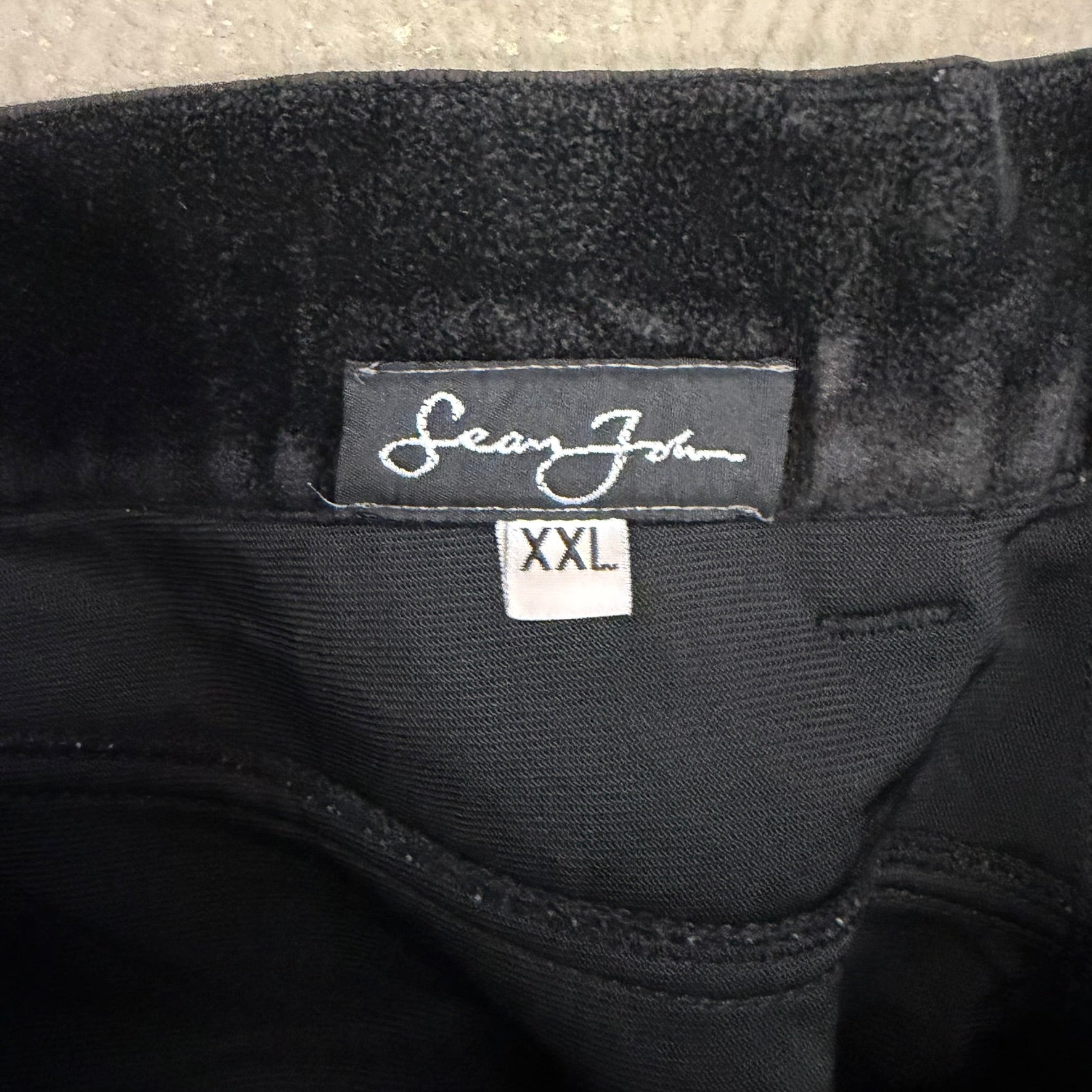 Vintage Sean John Velour Black Carpenter Pants - 2XL (Measures 36x30)