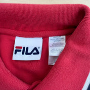 J- Vintage '99 Fila US Open Tennis Embroidered Text Polo Shirt - M