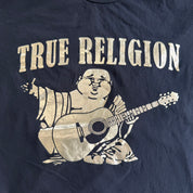 J- Vintage True Religion Silver Buddha Graphic Tee - L