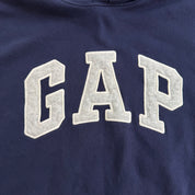 J- Vintage GAP Embroidered Text Navy Hoodie - 2XL