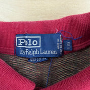 Vintage 90s Polo RL Plaid Embroidered Logo Made In Canada Long Sleeve Polo Shirt - L