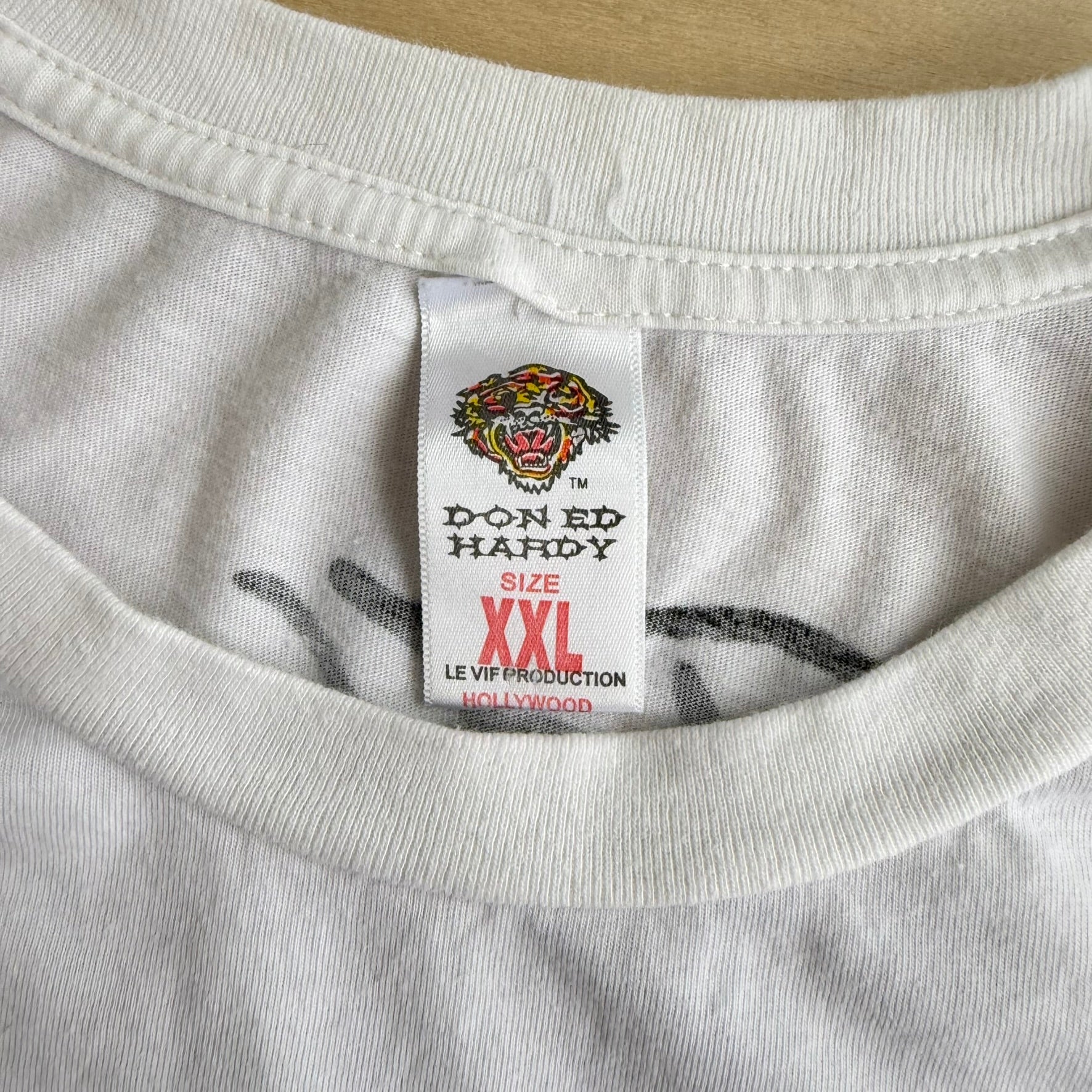 J- Vintage Ed Hardy Bedazzled Eagle Graphic Tee - 2XL