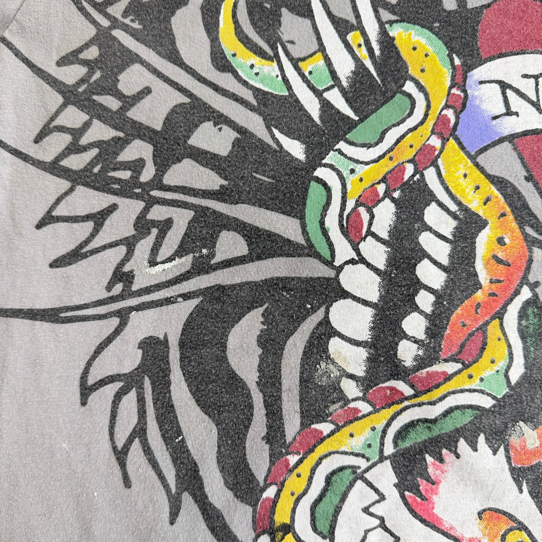 J- Vintage Ed Hardy New York City Skull Graphic Tee - XL