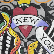 J- Vintage Ed Hardy New York City Skull Graphic Tee - XL