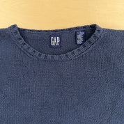 Vintage Gap Muted Navy Cotton Knit Sweater - XL
