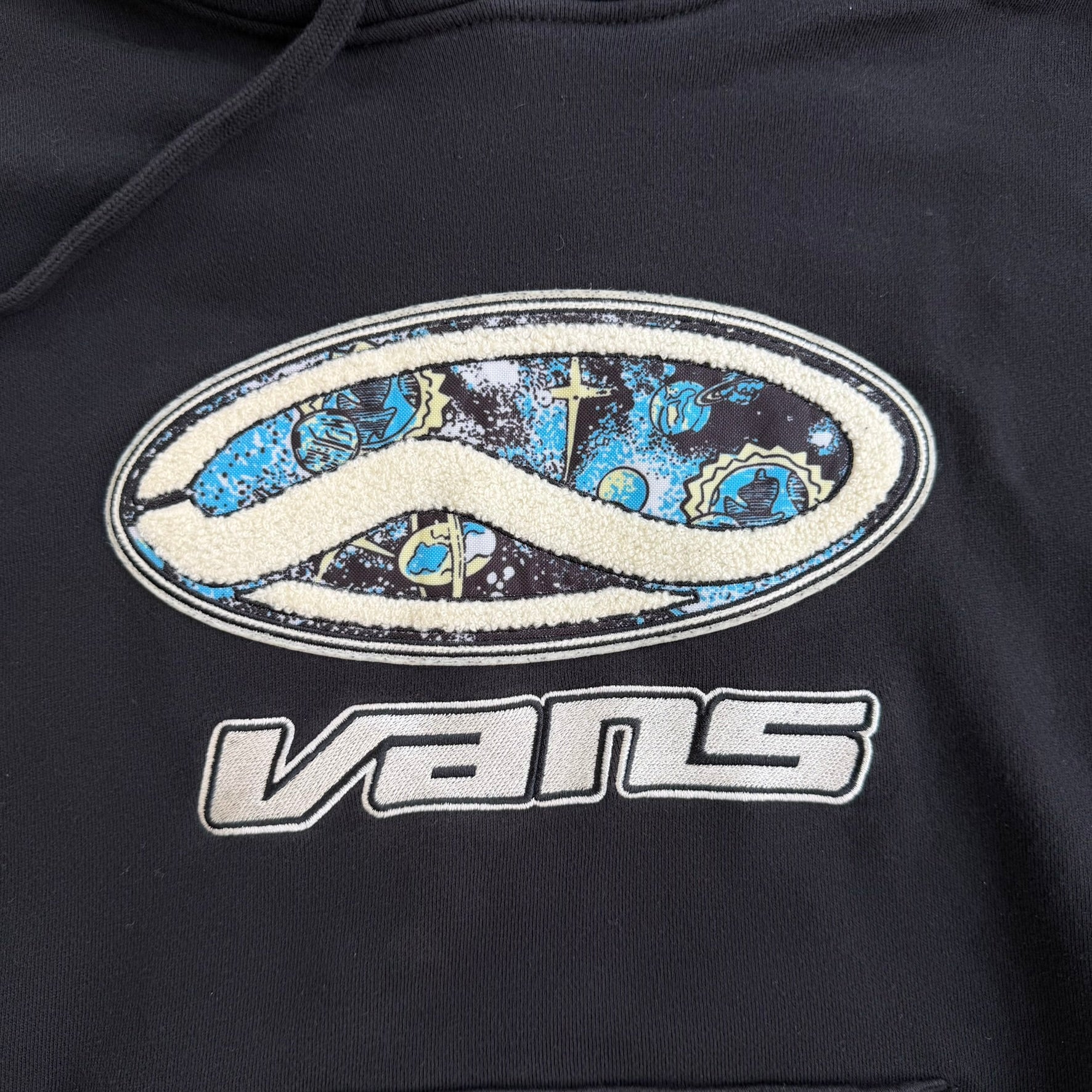J- Vans Embroidered Chenille Text  Graphic Hoodie - M