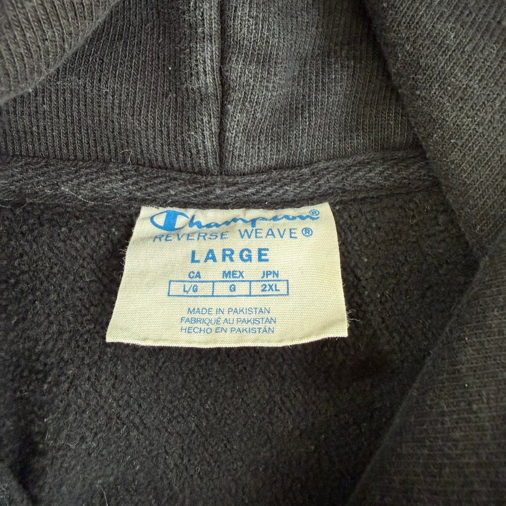 J- Vintage Champion Reverse Weave Graphic Hoodie - L